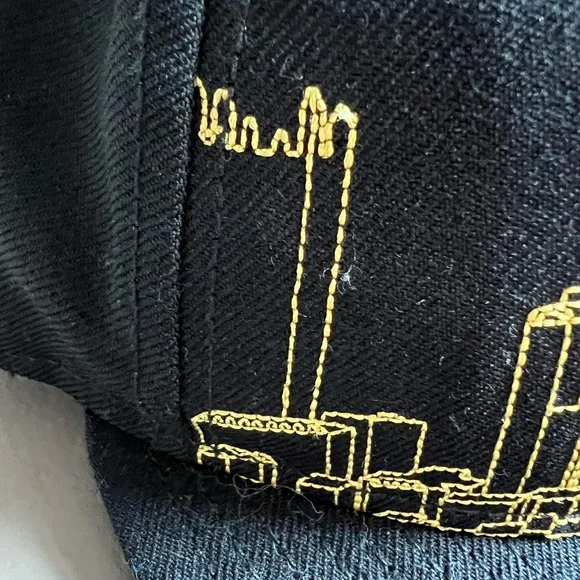 Pittsburgh pirates Black and Gold City Skyline Cap fitted 6 3/4 - Picture 5 of 11